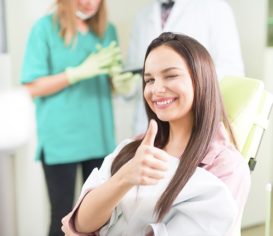 Patient in Washington smiling after cosmetic dentistry